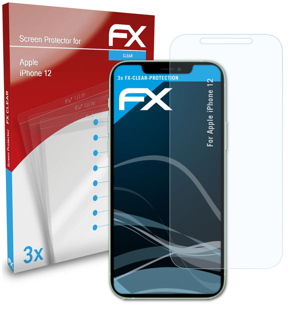 atFoliX FX-Clear Schutzfolie für Apple iPhone 12