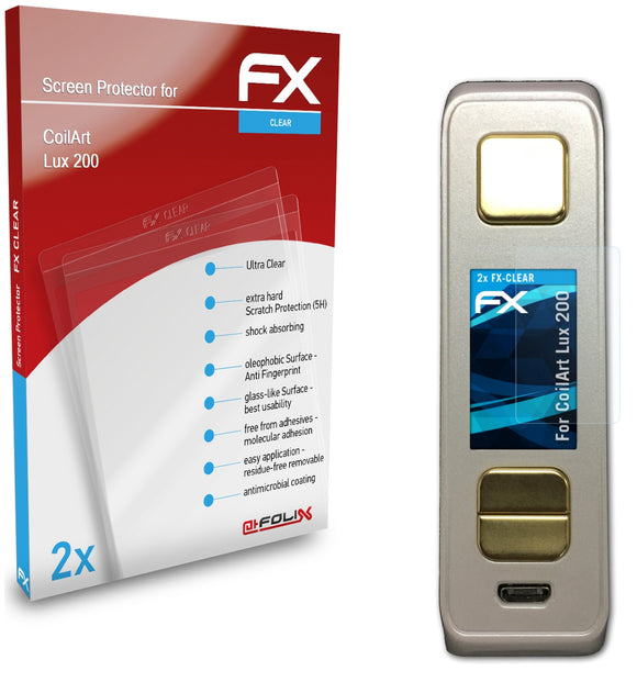 atFoliX FX-Clear Schutzfolie für CoilArt Lux 200
