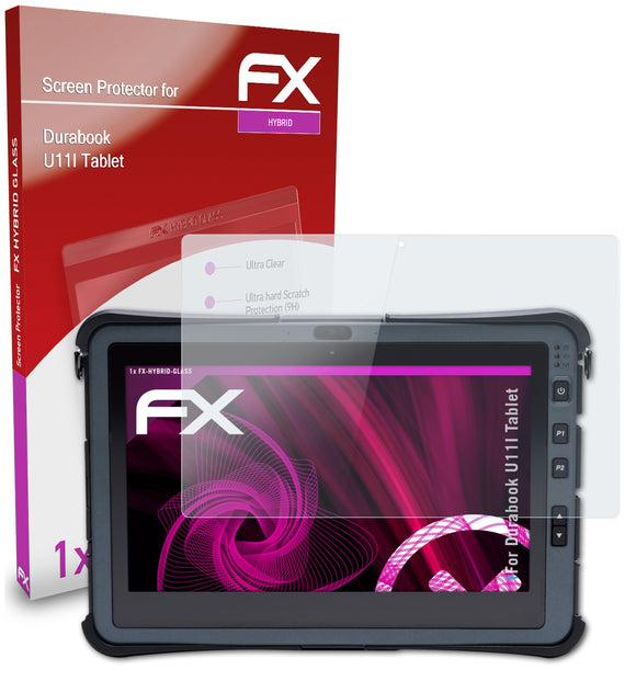 atFoliX FX-Hybrid-Glass Panzerglasfolie für Durabook U11I Tablet