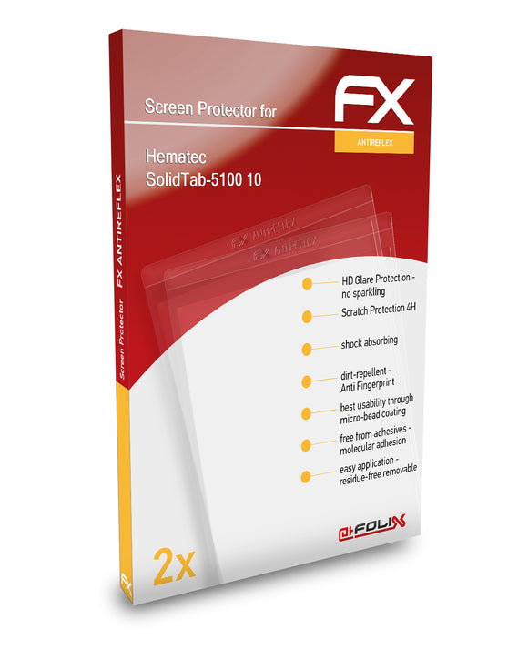 atFoliX FX-Antireflex Displayschutzfolie für Hematec SolidTab-5100 10