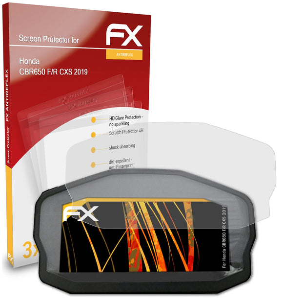 atFoliX FX-Antireflex Displayschutzfolie für Honda CBR650 F/R CXS (2019)
