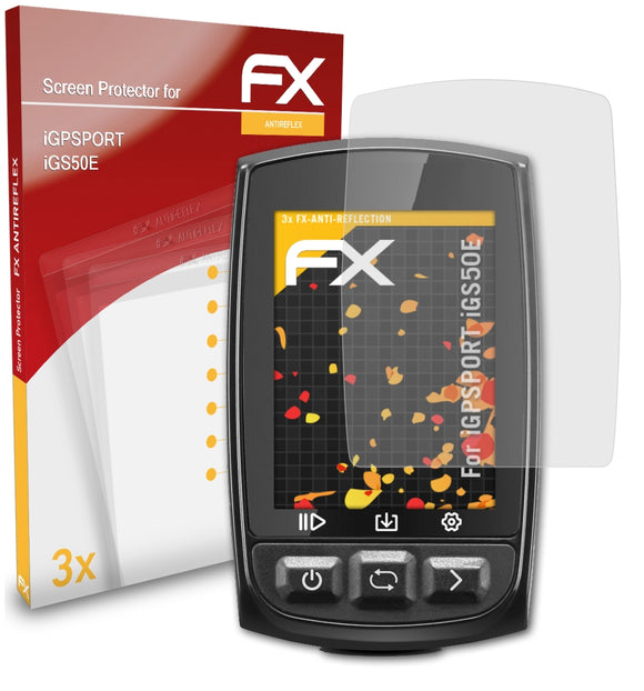 atFoliX FX-Antireflex Displayschutzfolie für iGPSPORT iGS50E