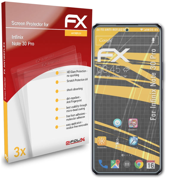atFoliX FX-Antireflex Displayschutzfolie für Infinix Note 30 Pro