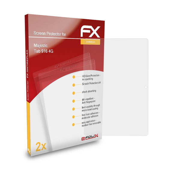 atFoliX FX-Antireflex Displayschutzfolie für Majestic Tab 916 4G