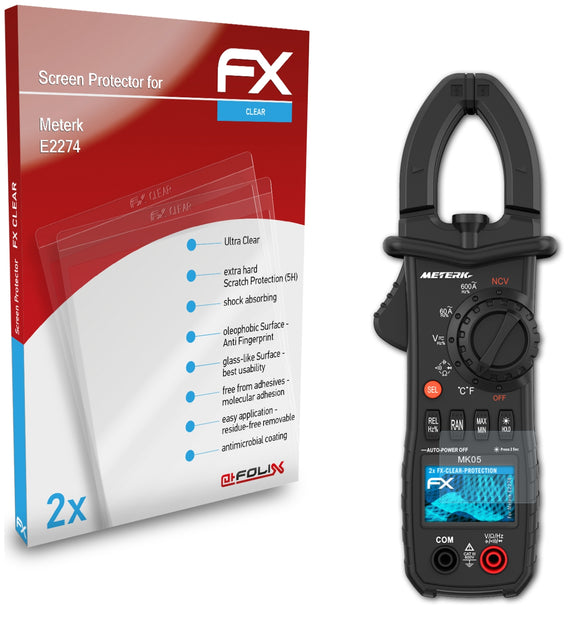 atFoliX FX-Clear Schutzfolie für Meterk E2274