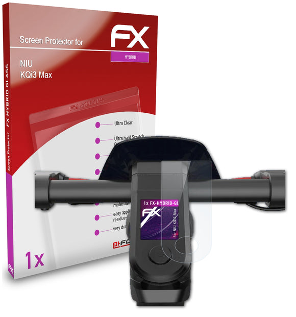 atFoliX FX-Hybrid-Glass Panzerglasfolie für NIU KQi3 Max