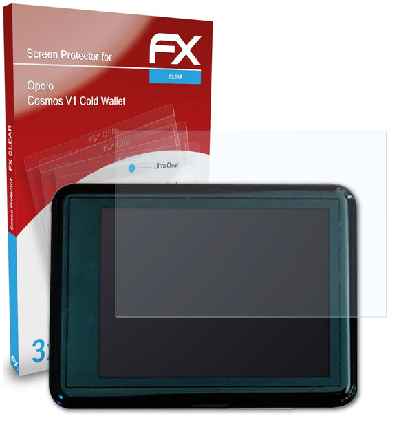 atFoliX FX-Clear Schutzfolie für Opolo Cosmos V1 (Cold Wallet)