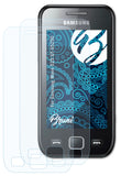 Schutzfolie Bruni kompatibel mit Samsung Wave 525 GT-S5250, glasklare (2X)