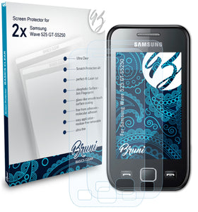 Bruni Basics-Clear Displayschutzfolie für Samsung Wave 525 (GT-S5250)