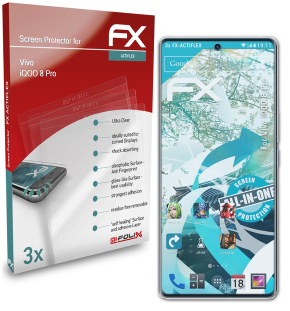 atFoliX FX-ActiFleX Displayschutzfolie für Vivo iQOO 8 Pro