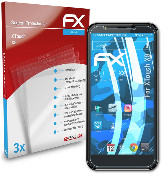 atFoliX FX-Clear Schutzfolie für XTouch X9
