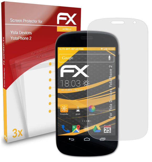 atFoliX FX-Antireflex Displayschutzfolie für Yota Devices YotaPhone 2