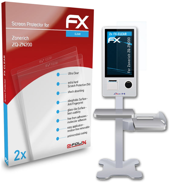 atFoliX FX-Clear Schutzfolie für Zonerich ZQ-ZN200