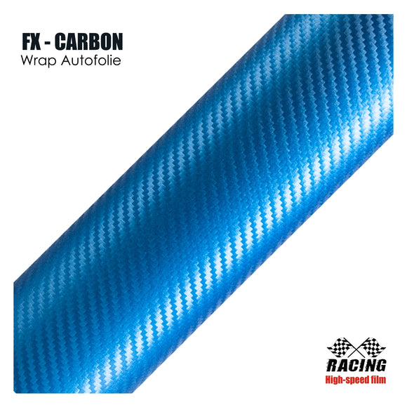 atFoliX Möbelfolie FX-Carbon 3D 75cm, Carbon 3D Blue