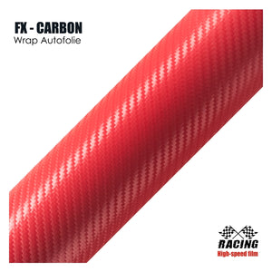 atFoliX Möbelfolie FX-Carbon 3D 75cm, Carbon 3D Red