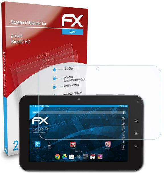 atFoliX FX-Clear Schutzfolie für a-rival BioniQ HD