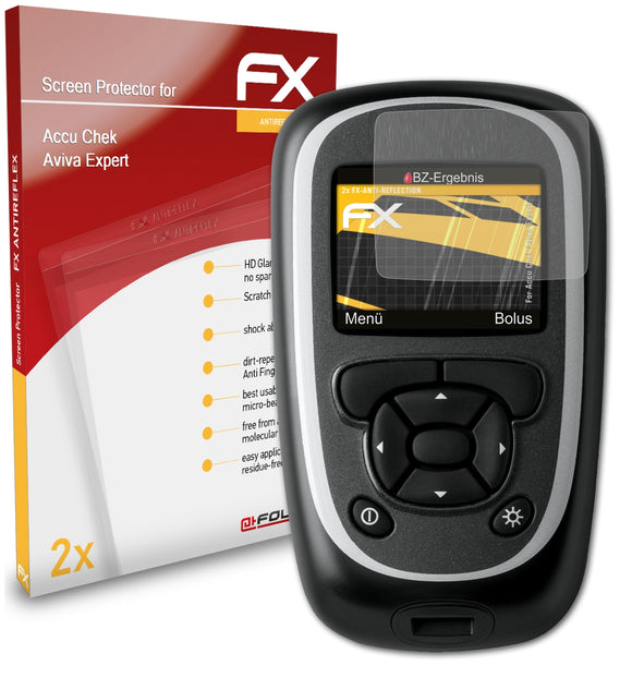 atFoliX FX-Antireflex Displayschutzfolie für Accu Chek Aviva Expert
