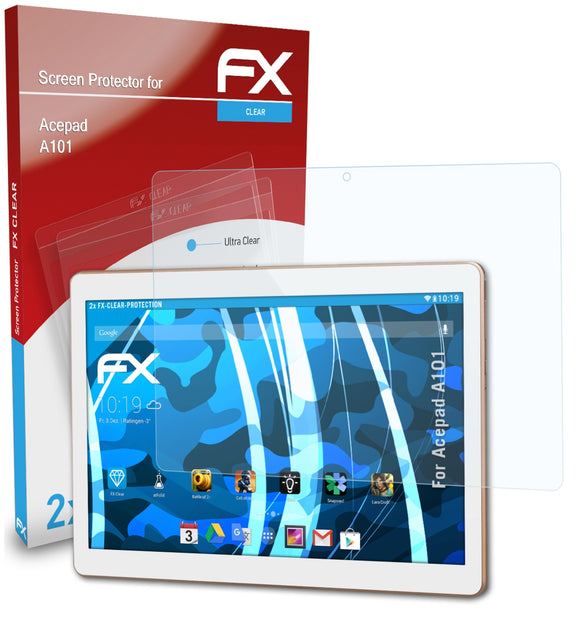 atFoliX FX-Clear Schutzfolie für Acepad A101
