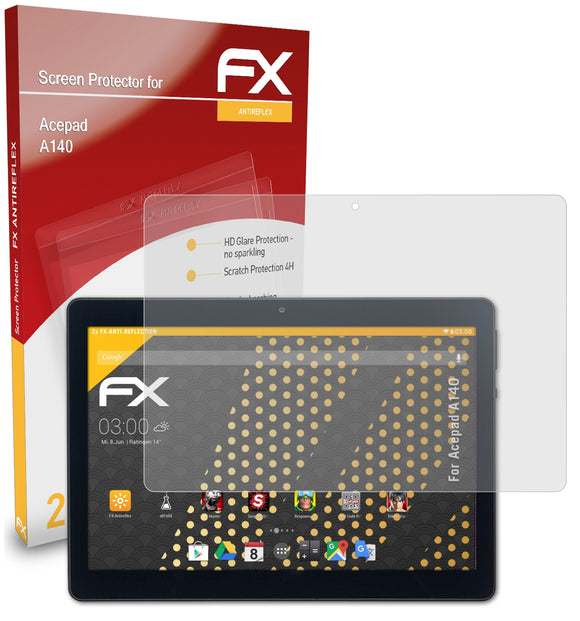 atFoliX FX-Antireflex Displayschutzfolie für Acepad A140