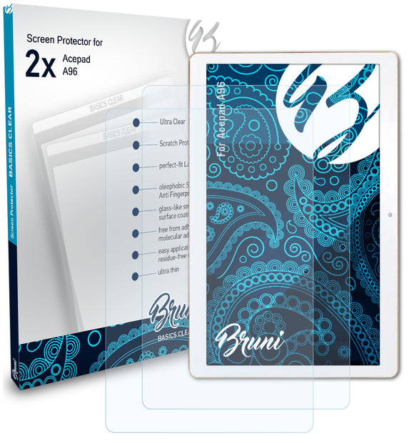 Bruni Basics-Clear Displayschutzfolie für Acepad A96