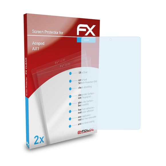 atFoliX FX-Clear Schutzfolie für Acepad AX1