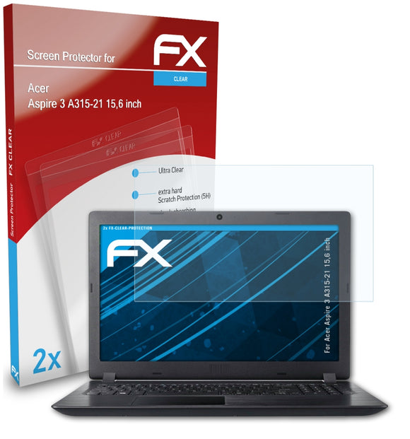 atFoliX FX-Clear Schutzfolie für Acer Aspire 3 A315-21 (15,6 inch)
