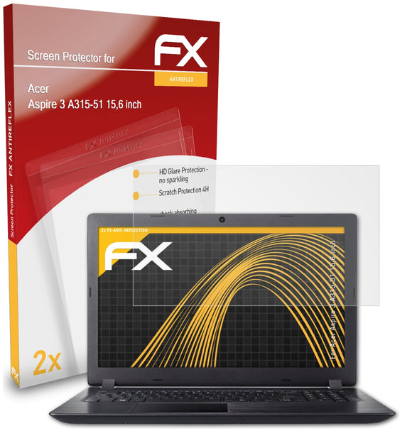 atFoliX FX-Antireflex Displayschutzfolie für Acer Aspire 3 A315-51 (15,6 inch)