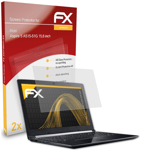 atFoliX FX-Antireflex Displayschutzfolie für Acer Aspire 5 A515-51G (15,6 inch)
