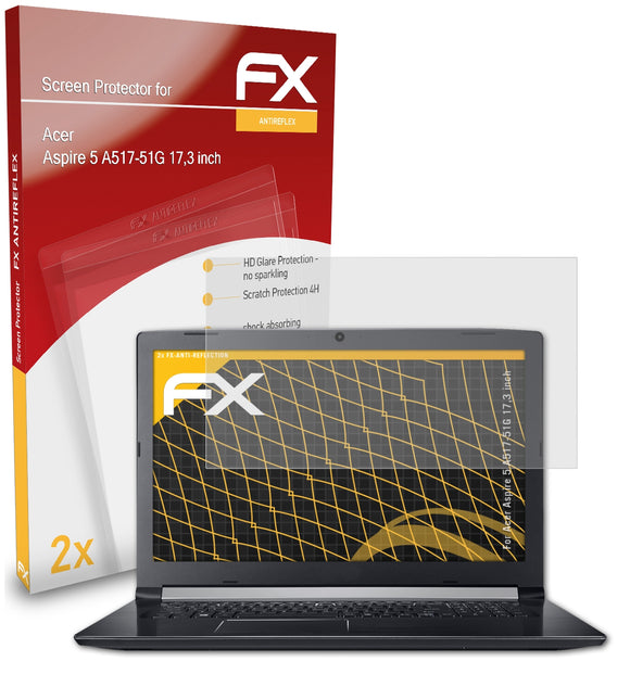 atFoliX FX-Antireflex Displayschutzfolie für Acer Aspire 5 A517-51G (17,3 inch)