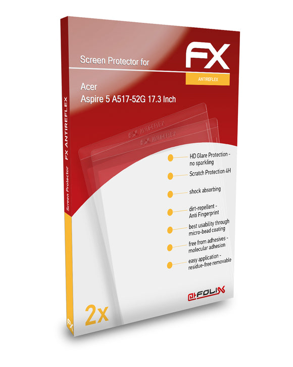 atFoliX FX-Antireflex Displayschutzfolie für Acer Aspire 5 A517-52G (17.3 Inch)