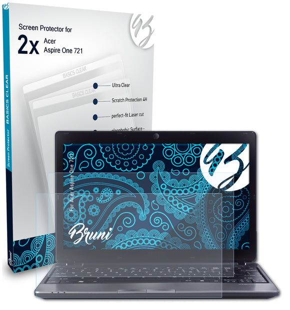 Bruni Basics-Clear Displayschutzfolie für Acer Aspire One 721