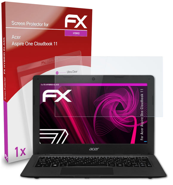 atFoliX FX-Hybrid-Glass Panzerglasfolie für Acer Aspire One Cloudbook 11