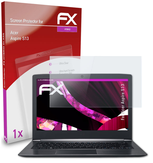 atFoliX FX-Hybrid-Glass Panzerglasfolie für Acer Aspire S13