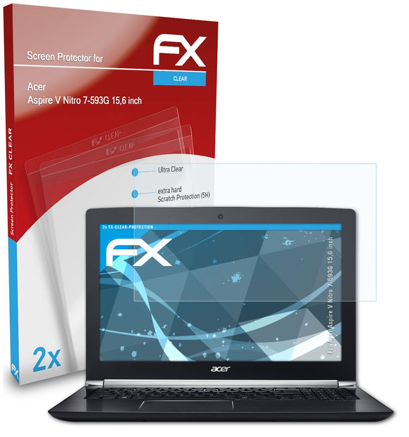 atFoliX FX-Clear Schutzfolie für Acer Aspire V Nitro 7-593G (15,6 inch)
