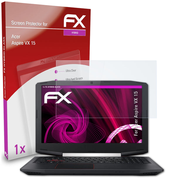 atFoliX FX-Hybrid-Glass Panzerglasfolie für Acer Aspire VX 15