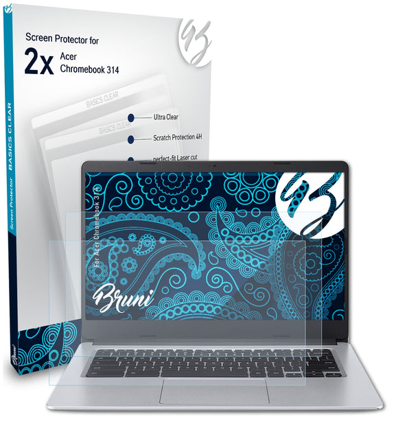 Bruni Basics-Clear Displayschutzfolie für Acer Chromebook 314