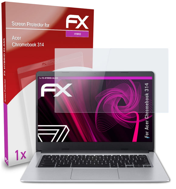 atFoliX FX-Hybrid-Glass Panzerglasfolie für Acer Chromebook 314