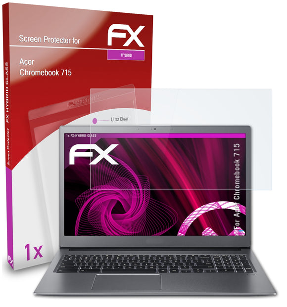 atFoliX FX-Hybrid-Glass Panzerglasfolie für Acer Chromebook 715