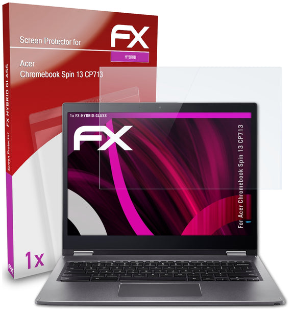 atFoliX FX-Hybrid-Glass Panzerglasfolie für Acer Chromebook Spin 13 (CP713)