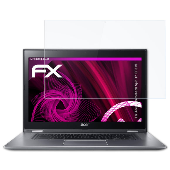 atFoliX FX-Hybrid-Glass Panzerglasfolie für Acer Chromebook Spin 15 (CP315)