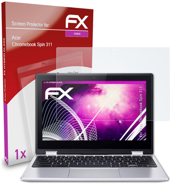 atFoliX FX-Hybrid-Glass Panzerglasfolie für Acer Chromebook Spin 311