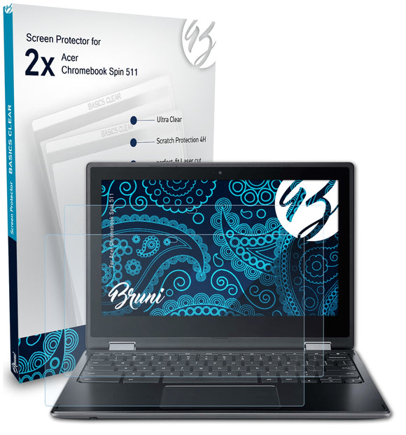 Bruni Basics-Clear Displayschutzfolie für Acer Chromebook Spin 511