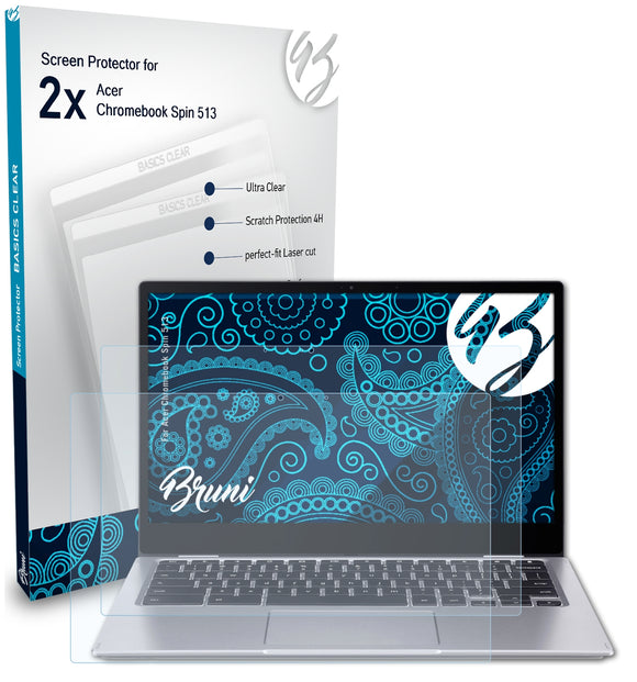 Bruni Basics-Clear Displayschutzfolie für Acer Chromebook Spin 513