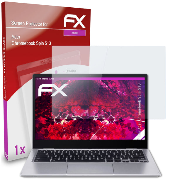 atFoliX FX-Hybrid-Glass Panzerglasfolie für Acer Chromebook Spin 513