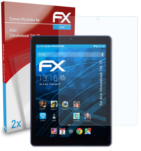 atFoliX FX-Clear Schutzfolie für Acer Chromebook Tab 10