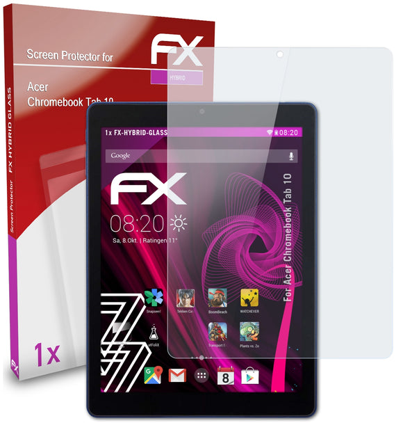atFoliX FX-Hybrid-Glass Panzerglasfolie für Acer Chromebook Tab 10