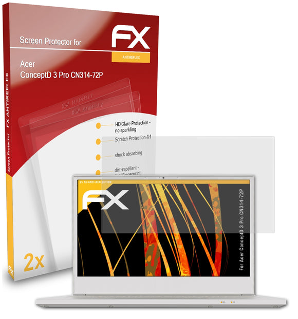 atFoliX FX-Antireflex Displayschutzfolie für Acer ConceptD 3 Pro (CN314-72P)