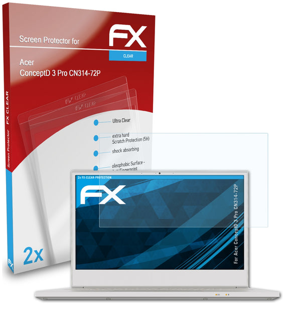 atFoliX FX-Clear Schutzfolie für Acer ConceptD 3 Pro (CN314-72P)