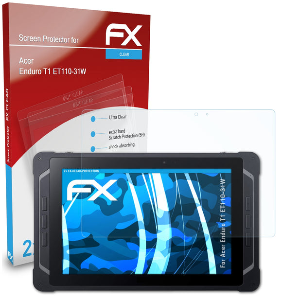 atFoliX FX-Clear Schutzfolie für Acer Enduro T1 (ET110-31W)
