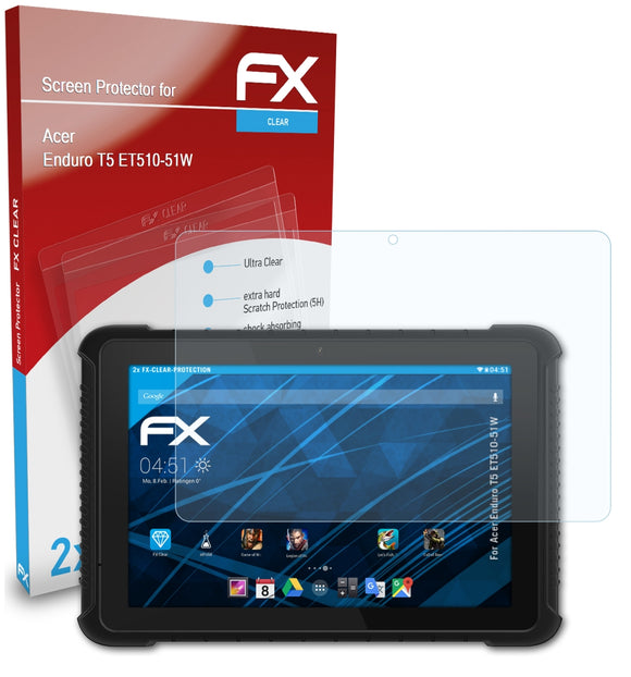 atFoliX FX-Clear Schutzfolie für Acer Enduro T5 (ET510-51W)